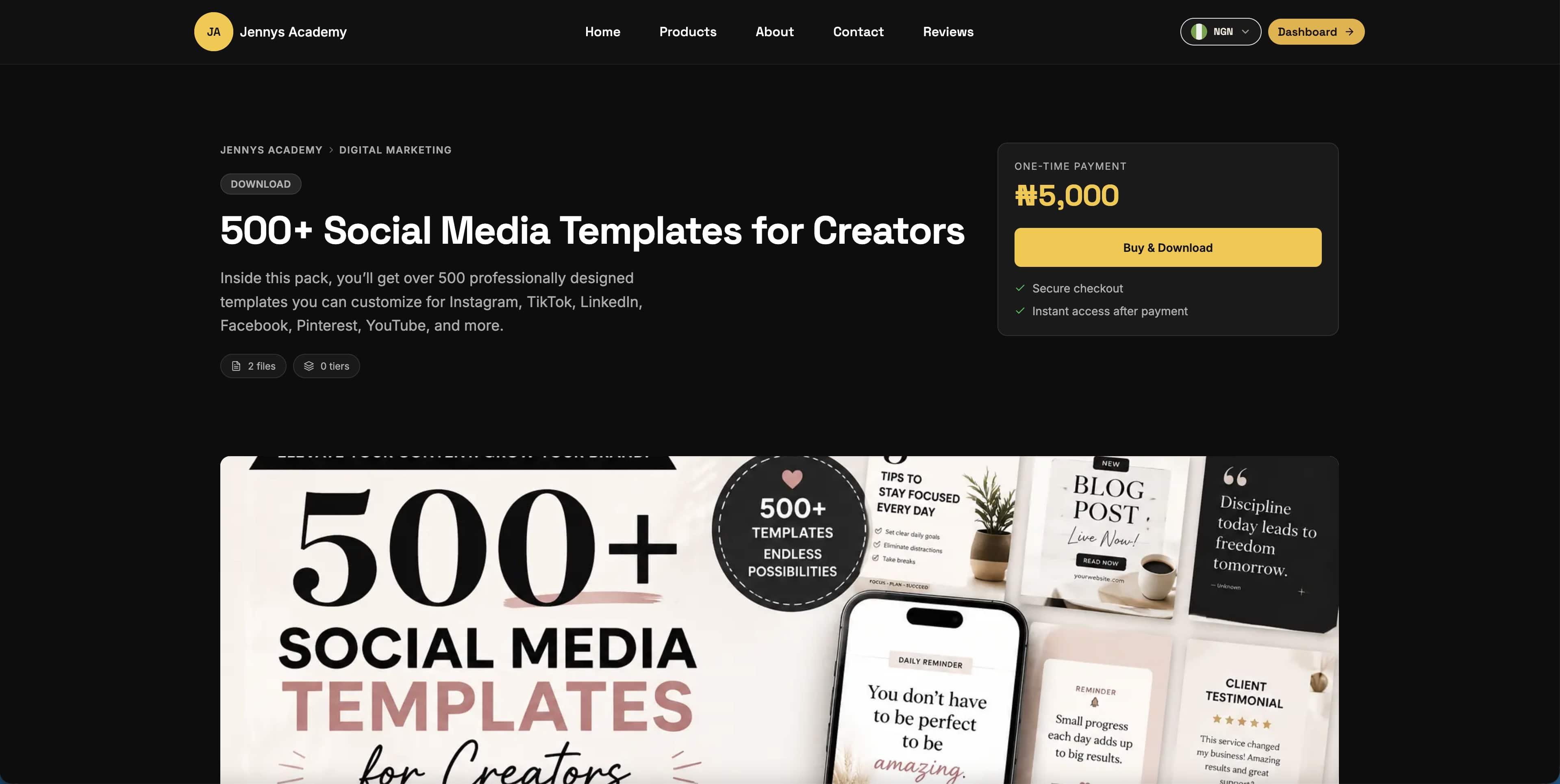 Coaching sales page media